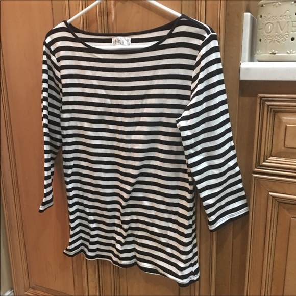Zara Tops - EUC Zara Organic Cotton Top Black&White Striped